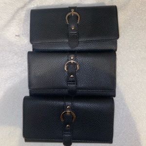 Leather clutch, never used new with tags. offered as single $12 set of 3 $30